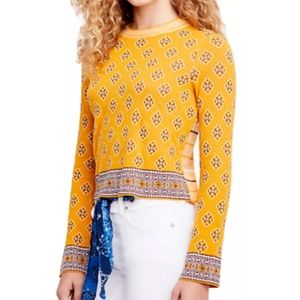 Free People New Age Cropped Long Sleeve Sweater